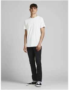 Krémové basic tričko Jack & Jones Basher - Pánské