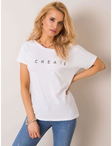Fashionhunters RUE PARIS Bílé tričko s výstřihem na zádech