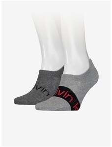 Sada dvou párů šedých pánských ponožek Calvin Klein Underwear - Pánské
