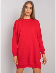 Fashionhunters RUE PARIS Dámské červené bavlněné šaty