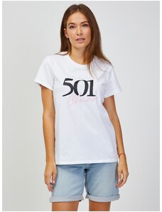 Levi's Bílé dámské tričko Levi's 501 - Dámské