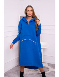 Kesi Zateplené šaty s kapucí fialově modré
