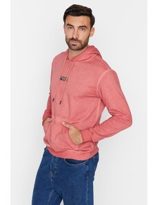 Trendyol Dried Rose Men's Regular/Regular Cut, Old-fashioned/Faded-effect Sweatshirt