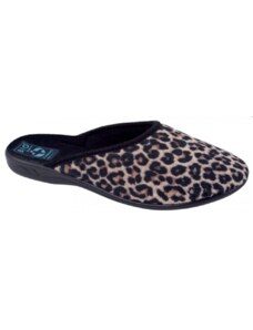 Dámské pantofle přezůvky ADANEX SARA 16883 leopard uzavřená špička