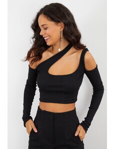 Cool & Sexy Women's Black Off Shoulders Camisole Crop Blouse B1701