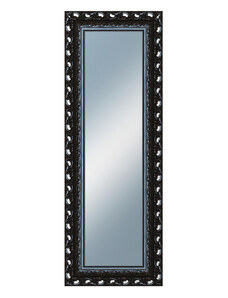 DANTIK - Zarámované zrcadlo - rozměr s rámem cca 50x140 cm z lišty ROKOKO černá lesklá (2632)