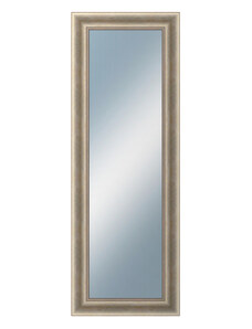 DANTIK - Zarámované zrcadlo - rozměr s rámem cca 50x140 cm z lišty KŘÍDLO velké stříbrné patina (2773)