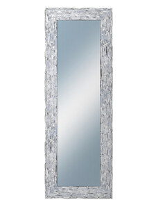 DANTIK - Zarámované zrcadlo - rozměr s rámem cca 50x140 cm z lišty Travertino stříbrné (2893)