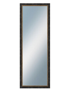 DANTIK - Zarámované zrcadlo - rozměr s rámem cca 50x140 cm z lišty CARRARA hnědočerná (2948)