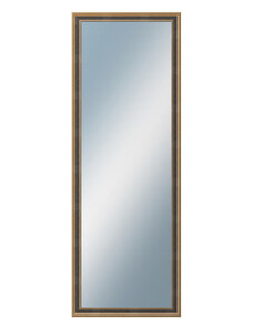 DANTIK - Zarámované zrcadlo - rozměr s rámem cca 50x140 cm z lišty TOOTH malá zlato černá (3163)