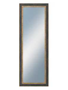 DANTIK - Zarámované zrcadlo - rozměr s rámem cca 50x140 cm z lišty ZVRATNÁ modrozlatá plast (3068)