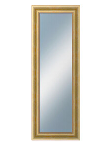 DANTIK - Zarámované zrcadlo - rozměr s rámem cca 50x140 cm z lišty KŘÍDLO velké zlaté patina (2772)