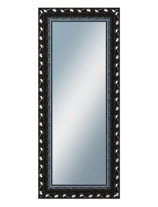DANTIK - Zarámované zrcadlo - rozměr s rámem cca 60x140 cm z lišty ROKOKO černá lesklá (2632)