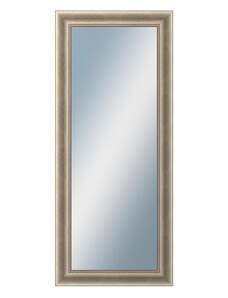 DANTIK - Zarámované zrcadlo - rozměr s rámem cca 60x140 cm z lišty KŘÍDLO velké stříbrné patina (2773)