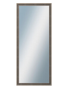 DANTIK - Zarámované zrcadlo - rozměr s rámem cca 60x140 cm z lišty TOOTH malá stříbrno černá (3164)
