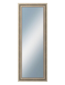 DANTIK - Zarámované zrcadlo - rozměr s rámem cca 60x160 cm z lišty KŘÍDLO velké stříbrné patina (2773)