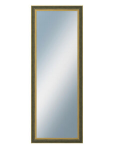 DANTIK - Zarámované zrcadlo - rozměr s rámem cca 60x160 cm z lišty ZVRATNÁ zelenozlatá plast (3070)
