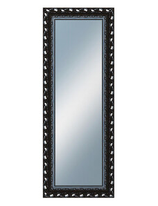 DANTIK - Zarámované zrcadlo - rozměr s rámem cca 60x160 cm z lišty ROKOKO černá lesklá (2632)