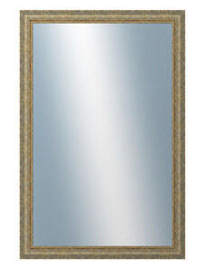 DANTIK - Zarámované zrcadlo - rozměr s rámem cca 80x120 cm z lišty ZVRATNÁ bílozlatá plast (3067)