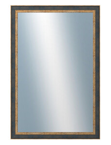 DANTIK - Zarámované zrcadlo - rozměr s rámem cca 80x120 cm z lišty ZVRATNÁ modrozlatá plast (3068)