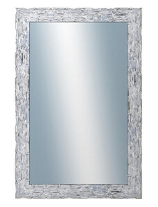 DANTIK - Zarámované zrcadlo - rozměr s rámem cca 80x120 cm z lišty Travertino stříbrné (2893)