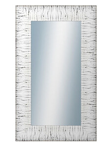 DANTIK - Zarámované zrcadlo - rozměr s rámem cca 60x100 cm z lišty SAUDEK bílá černé čáry (2512)