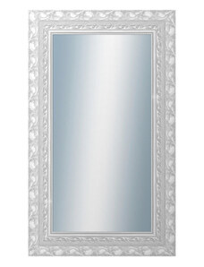 DANTIK - Zarámované zrcadlo - rozměr s rámem cca 60x100 cm z lišty ROKOKO stříbrná házená (2881)