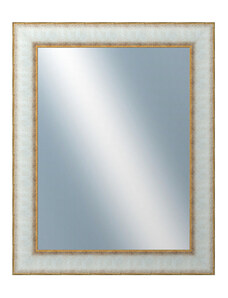 DANTIK - Zarámované zrcadlo - rozměr s rámem cca 40x50 cm z lišty DOPRODEJ|METAL bílozlatá, (3023)