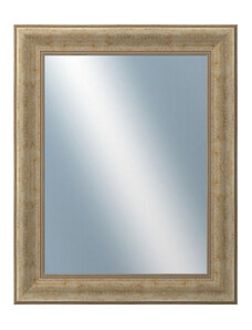 DANTIK - Zarámované zrcadlo - rozměr s rámem cca 40x50 cm z lišty KŘÍDLO malé zlaté patina (2774)