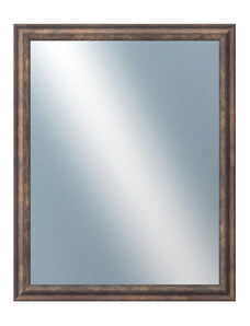 DANTIK - Zarámované zrcadlo - rozměr s rámem cca 40x50 cm z lišty TRITON měď antik (2141)