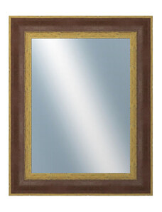 DANTIK - Zarámované zrcadlo - rozměr s rámem cca 40x50 cm z lišty ZVRATNÁ červenozlatá plast (3069)