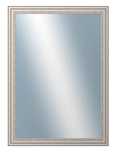 DANTIK - Zarámované zrcadlo - rozměr s rámem cca 50x70 cm z lišty TOULON bílá velká (2665)
