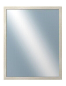 DANTIK - Zarámované zrcadlo - rozměr s rámem cca 40x50 cm z lišty KASETTE bílá prodřená (2756)
