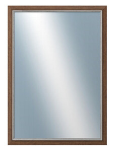 DANTIK - Zarámované zrcadlo - rozměr s rámem cca 50x70 cm z lišty TAIGA hnědá (3107)