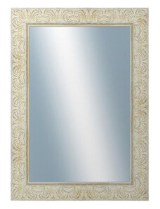DANTIK - Zarámované zrcadlo - rozměr s rámem cca 50x70 cm z lišty PRAHA bílá (2930)