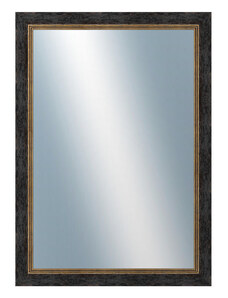 DANTIK - Zarámované zrcadlo - rozměr s rámem cca 50x70 cm z lišty CARRARA hnědočerná (2948)