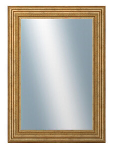 DANTIK - Zarámované zrcadlo - rozměr s rámem cca 50x70 cm z lišty HRAD zlatá patina (2822)