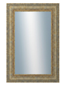 DANTIK - Zarámované zrcadlo - rozměr s rámem cca 40x60 cm z lišty ZVRATNÁ bílozlatá plast (3067)