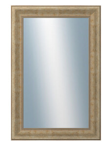 DANTIK - Zarámované zrcadlo - rozměr s rámem cca 40x60 cm z lišty KŘÍDLO malé zlaté patina (2774)