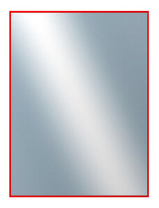 DANTIK - Zarámované zrcadlo - rozměr s rámem cca 60x80 cm z lišty Hliník červená | P01-098 (7001098)