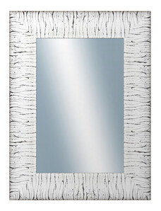 DANTIK - Zarámované zrcadlo - rozměr s rámem cca 60x80 cm z lišty SAUDEK bílá černé čáry (2512)