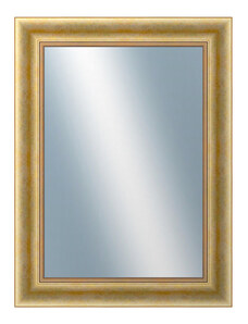 DANTIK - Zarámované zrcadlo - rozměr s rámem cca 60x80 cm z lišty KŘÍDLO velké zlaté patina (2772)