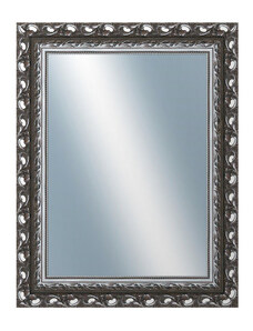 DANTIK - Zarámované zrcadlo - rozměr s rámem cca 70x90 cm z lišty ROKOKO grafitová (2884)