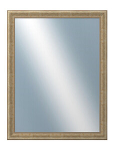 DANTIK - Zarámované zrcadlo - rozměr s rámem cca 70x90 cm z lišty KŘÍDLO malé stříbrné patina (2775)
