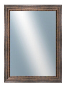 DANTIK - Zarámované zrcadlo - rozměr s rámem cca 60x80 cm z lišty TRITON široký měď antik (2951)