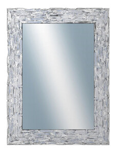 DANTIK - Zarámované zrcadlo - rozměr s rámem cca 60x80 cm z lišty Travertino stříbrné (2893)