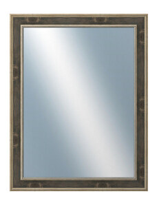 DANTIK - Zarámované zrcadlo - rozměr s rámem cca 70x90 cm z lišty TOOTH zlato černá (2780)