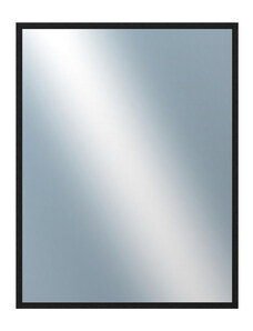 DANTIK - Zarámované zrcadlo - rozměr s rámem cca 70x90 cm z lišty KASETTE černá (2759)