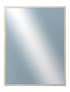 DANTIK - Zarámované zrcadlo - rozměr s rámem cca 70x90 cm z lišty KASETTE bílá prodřená (2756)