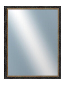DANTIK - Zarámované zrcadlo - rozměr s rámem cca 70x90 cm z lišty CARRARA hnědočerná (2948)